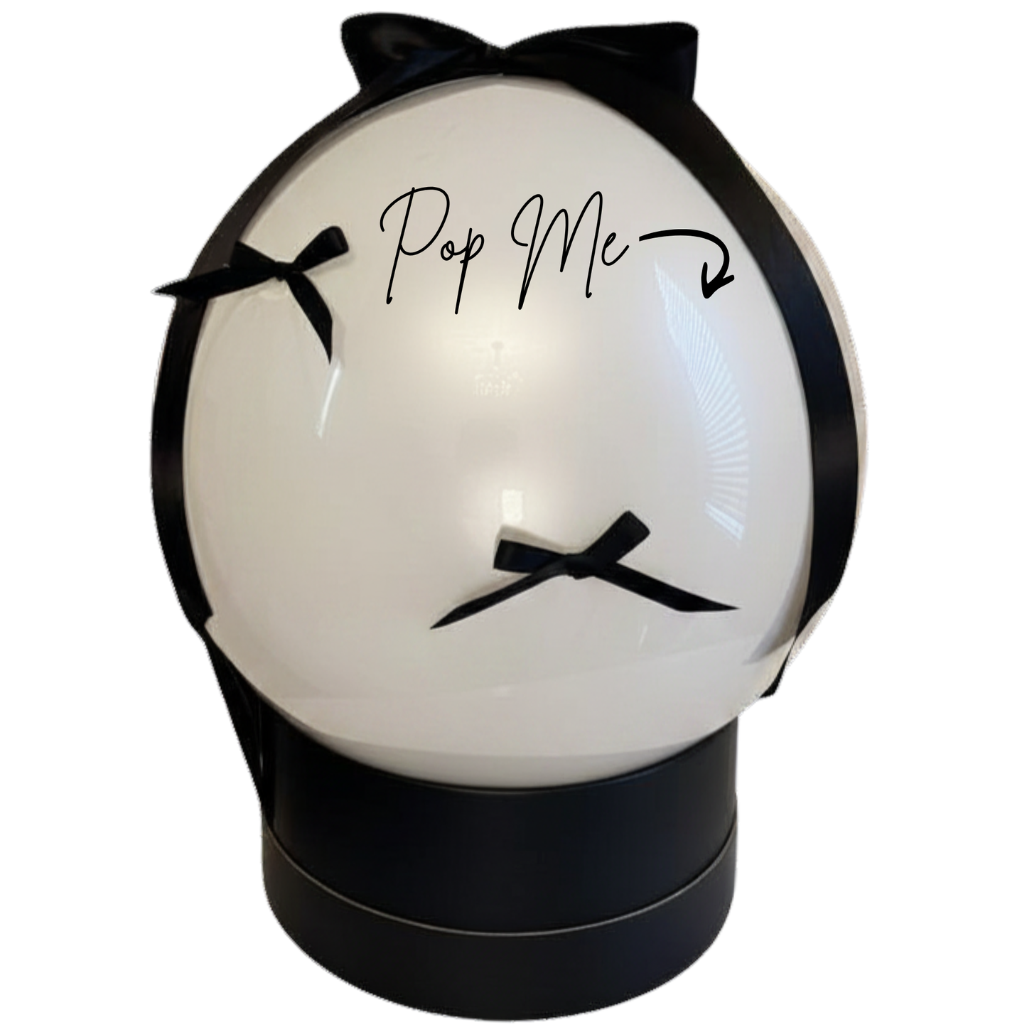 Elite Grad - Black & White Coquette Balloon
